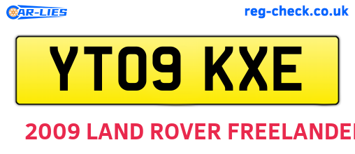 YT09KXE are the vehicle registration plates.