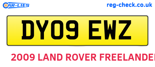 DY09EWZ are the vehicle registration plates.