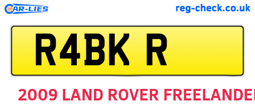 R4BKR are the vehicle registration plates.