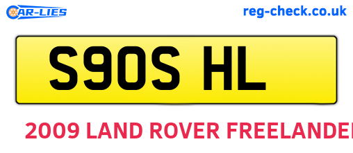 S90SHL are the vehicle registration plates.
