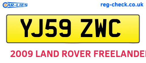 YJ59ZWC are the vehicle registration plates.