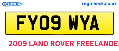 FY09WYA are the vehicle registration plates.