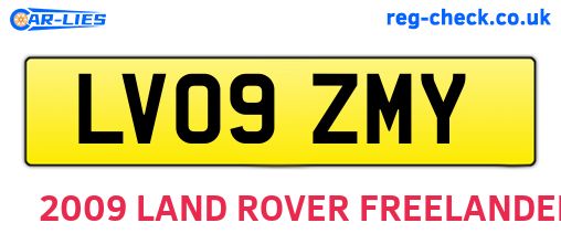 LV09ZMY are the vehicle registration plates.