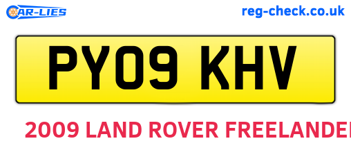 PY09KHV are the vehicle registration plates.