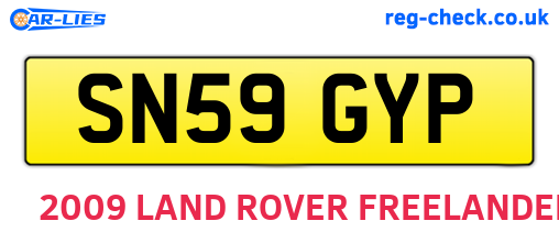 SN59GYP are the vehicle registration plates.