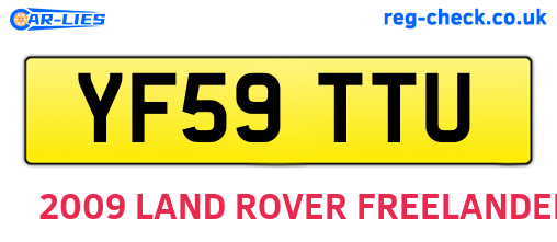 YF59TTU are the vehicle registration plates.