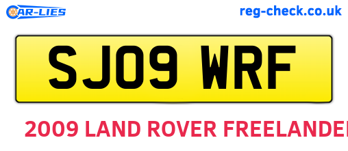 SJ09WRF are the vehicle registration plates.