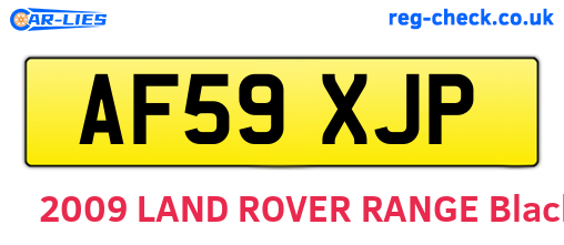 AF59XJP are the vehicle registration plates.
