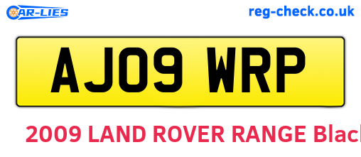 AJ09WRP are the vehicle registration plates.