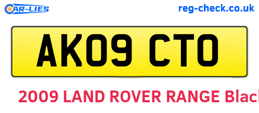 AK09CTO are the vehicle registration plates.