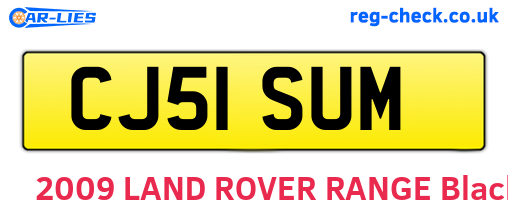CJ51SUM are the vehicle registration plates.
