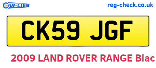 CK59JGF are the vehicle registration plates.