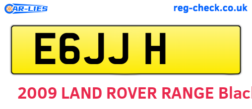 E6JJH are the vehicle registration plates.