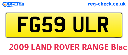 FG59ULR are the vehicle registration plates.