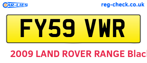 FY59VWR are the vehicle registration plates.