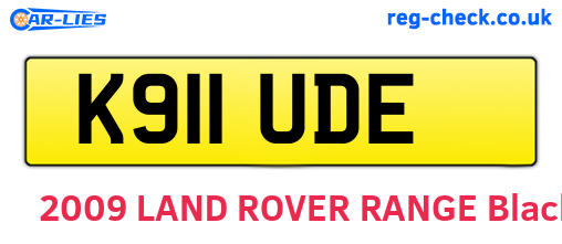 K911UDE are the vehicle registration plates.