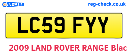 LC59FYY are the vehicle registration plates.