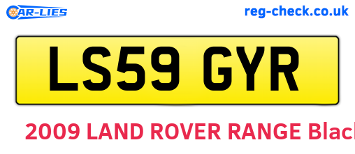 LS59GYR are the vehicle registration plates.