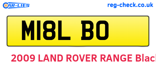 M18LBO are the vehicle registration plates.