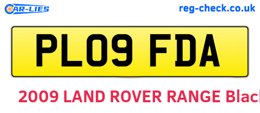 PL09FDA are the vehicle registration plates.