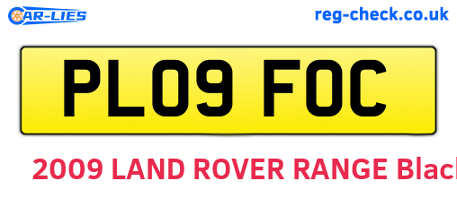 PL09FOC are the vehicle registration plates.