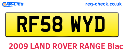 RF58WYD are the vehicle registration plates.