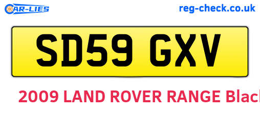 SD59GXV are the vehicle registration plates.