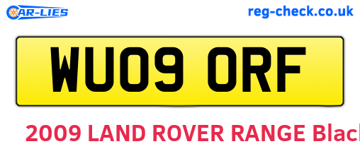 WU09ORF are the vehicle registration plates.
