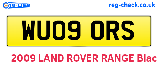 WU09ORS are the vehicle registration plates.