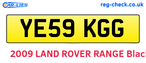 YE59KGG are the vehicle registration plates.
