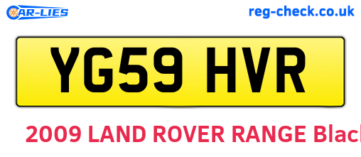 YG59HVR are the vehicle registration plates.