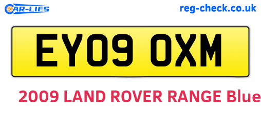 EY09OXM are the vehicle registration plates.