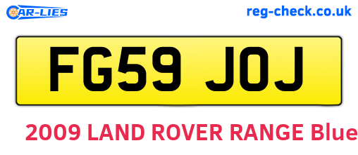FG59JOJ are the vehicle registration plates.