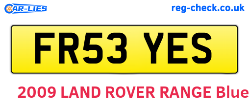 FR53YES are the vehicle registration plates.