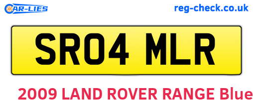 SR04MLR are the vehicle registration plates.