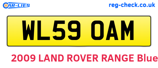 WL59OAM are the vehicle registration plates.