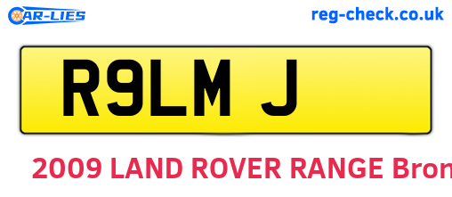 R9LMJ are the vehicle registration plates.