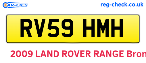 RV59HMH are the vehicle registration plates.