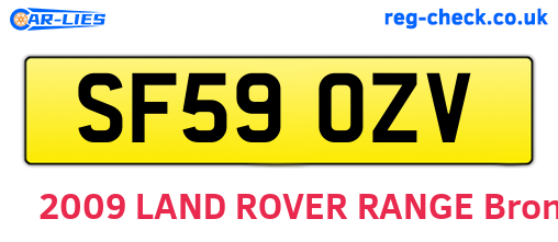 SF59OZV are the vehicle registration plates.