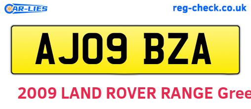 AJ09BZA are the vehicle registration plates.