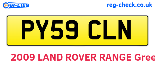 PY59CLN are the vehicle registration plates.