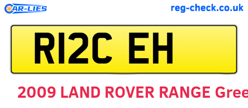R12CEH are the vehicle registration plates.