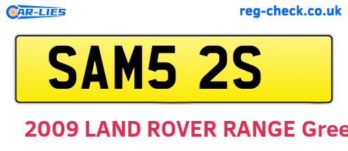 SAM52S are the vehicle registration plates.