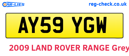 AY59YGW are the vehicle registration plates.