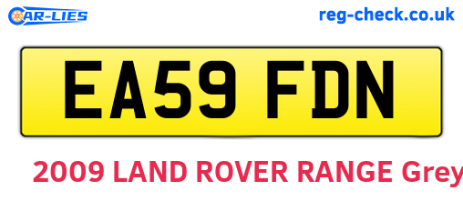 EA59FDN are the vehicle registration plates.