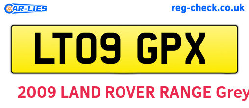 LT09GPX are the vehicle registration plates.