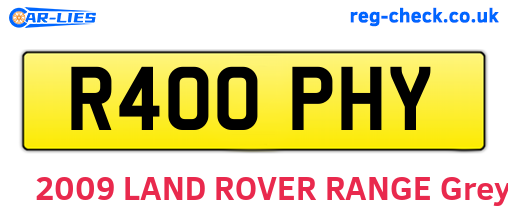 R400PHY are the vehicle registration plates.