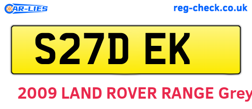 S27DEK are the vehicle registration plates.