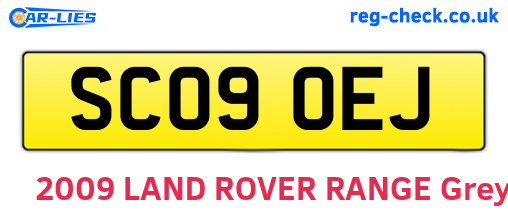 SC09OEJ are the vehicle registration plates.
