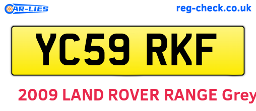 YC59RKF are the vehicle registration plates.